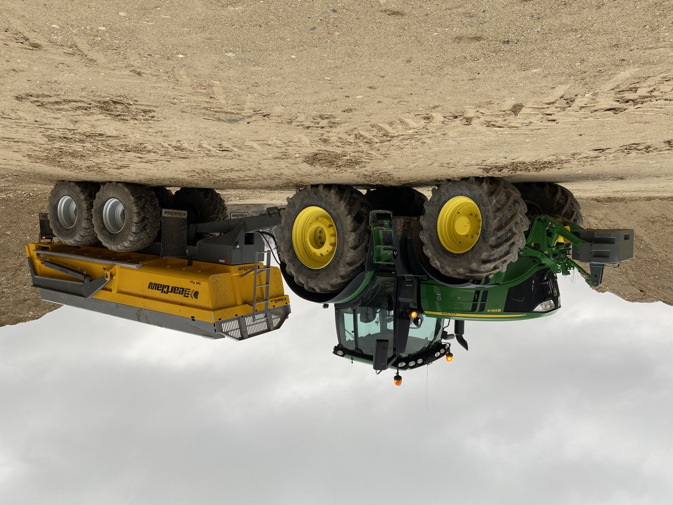 BearClaw dump trailer at gravel pit