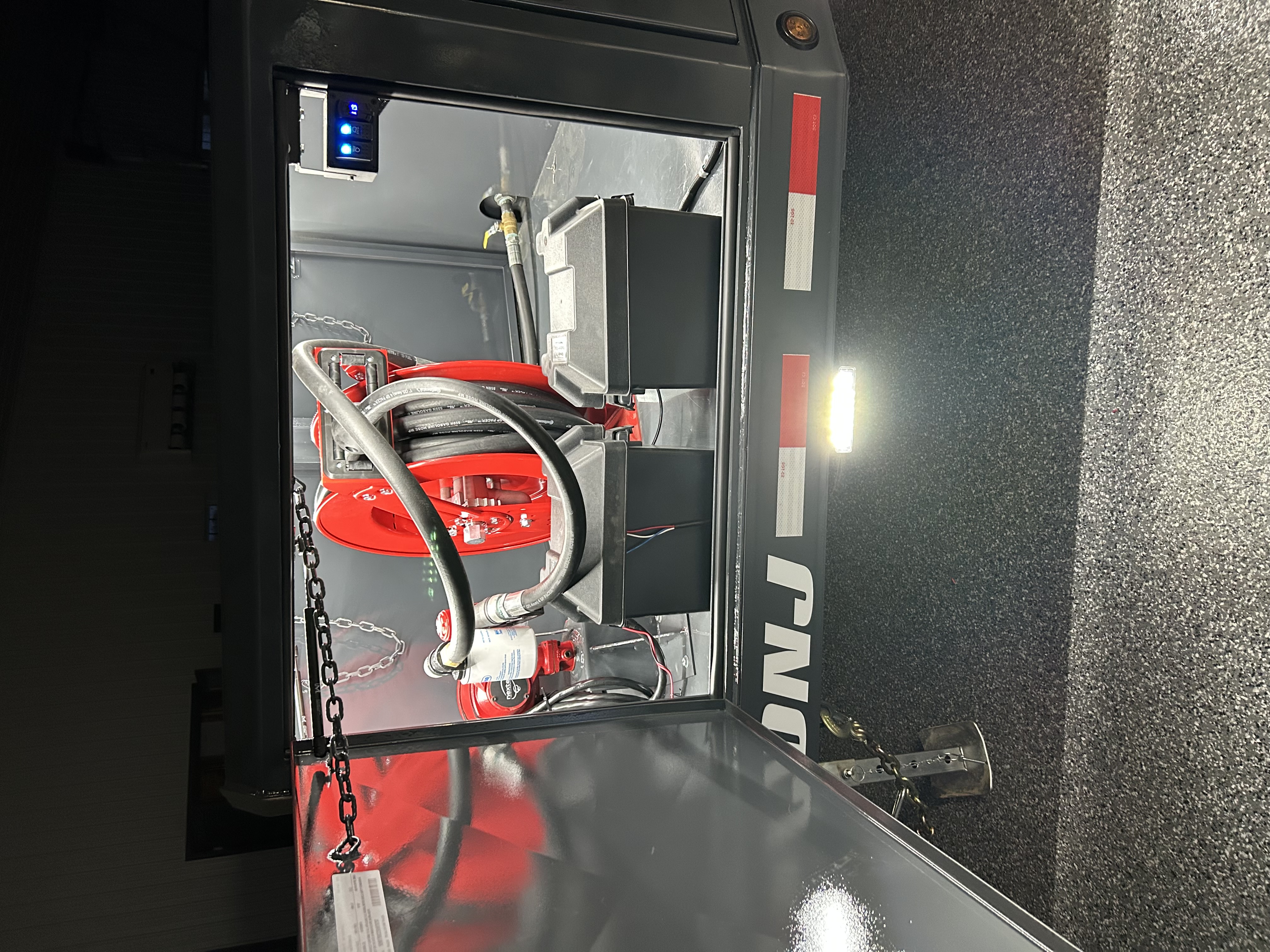 DNJ 750-gallon fuel trailer driver side